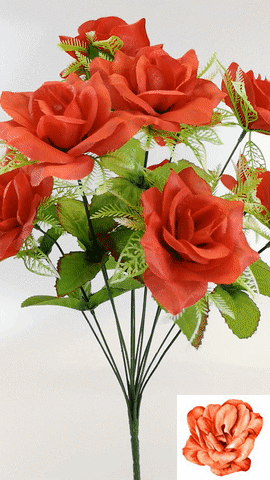 Искусственные цветы Букет Розы, 12 голов, 460 мм